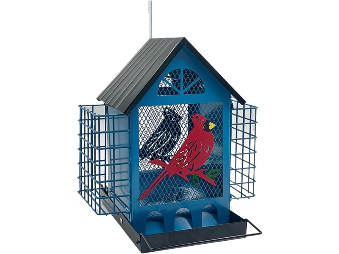 Comedouro Externo para Pássaros com Gaiola Dupla, para Observação de Pássaros, Perfeito para Canários e Periquitos, CHABERLU