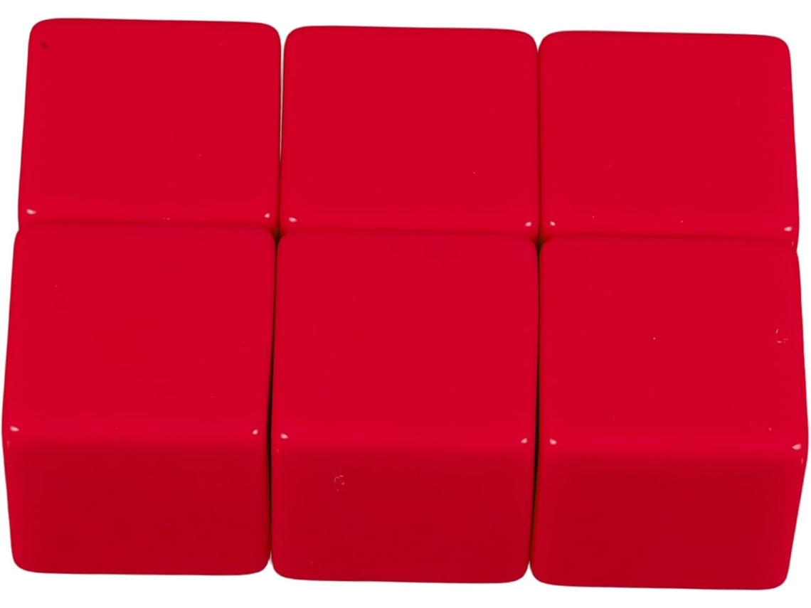 6 Plástico Branco Grandes Para Jogos Conjunto