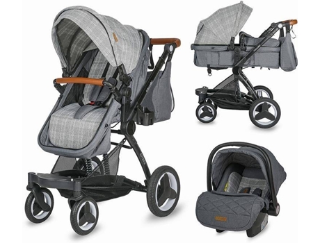 Carrinho de Bebé Individual  Individual Três Peças Conversível Ambra New Urban Cinzento (80 x 60 x 116 cm)
