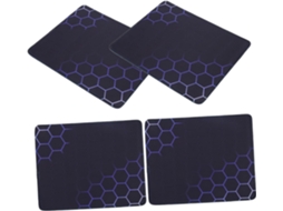 Conjunto De 4 Tapetes De Rato Antiderrapantes, Tapete De Mesa Com Padrão, Para Uso No Escritório.