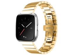 Pulseira de relógio inteligente para Fitbit Versa/Versa 2/Versa Lite/Versa SE, durável com fivela dourada Ly Ebike