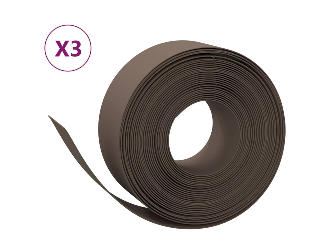 Garden Edging, Garden Edgings Vidaxl Marrom Polietileno (30 X 0.2 M)