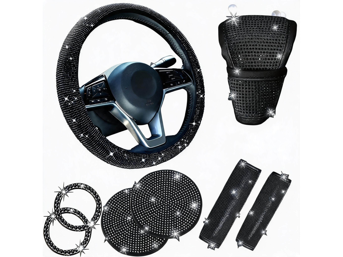 Capa Universal para Volante de Carro HENTEN HOME para Diâmetro de 38 Cm (preto)
