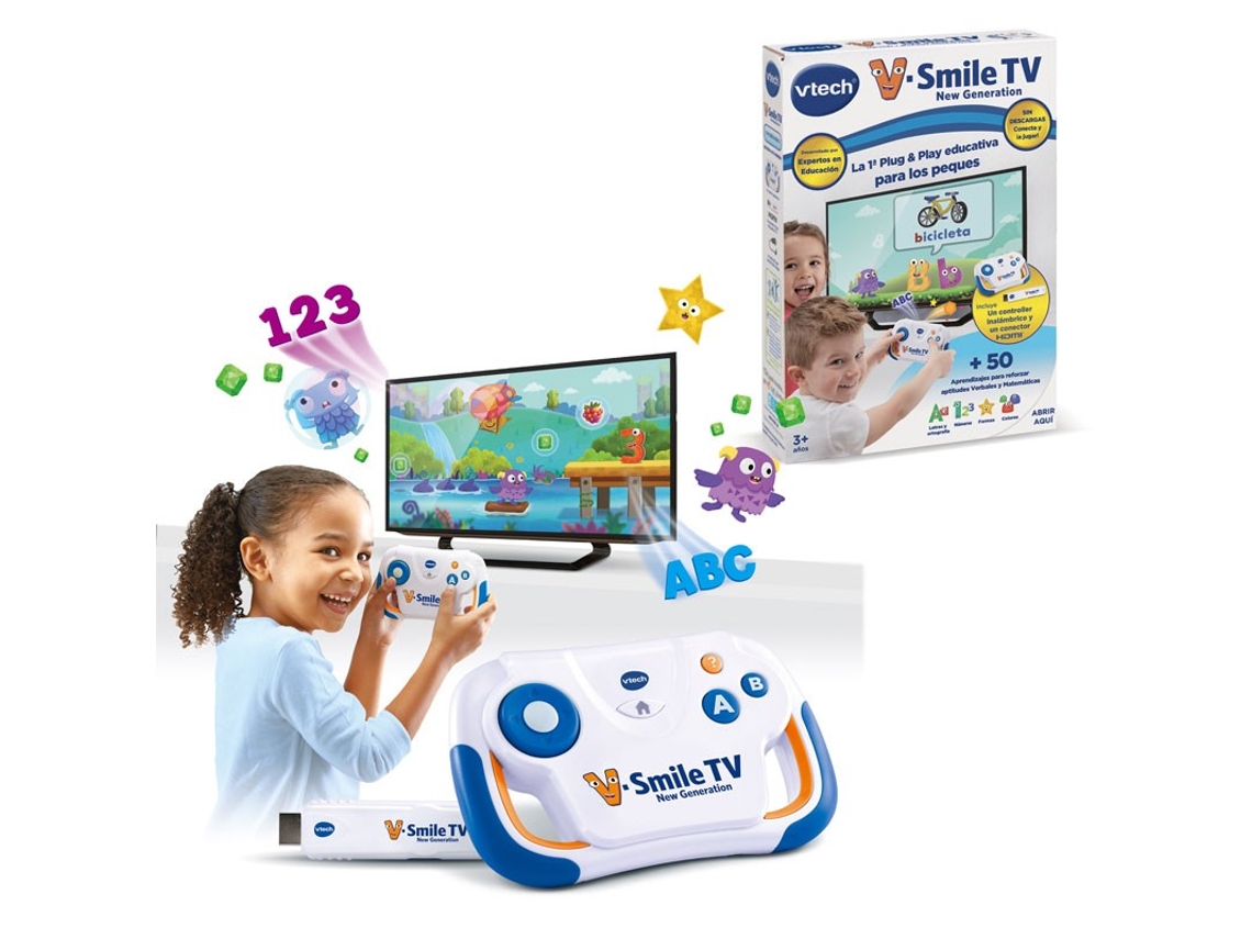 Console De Sala De Estar - Vtech - V.smile New Generation - Educacional - Plug-play - Multicolor