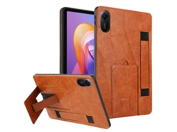 Capa Hexinyigjly Para Redmi Pad Se De 11 Polegadas (modelo 2023) , Pu Estilo Retrô, Com Suporte Integrado Marrom