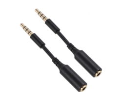 Cabo Extensor De Áudio Estéreo De 2 Peças Para Fones De Ouvido, Celular, Tablet E Repr Gokoco (macho Fêmea)