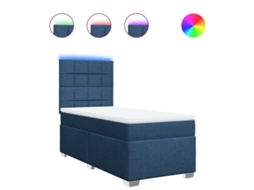 Box Spring Bed, Box Spring Beds Vidaxl Azul Tecido (100 X 200 Cm)