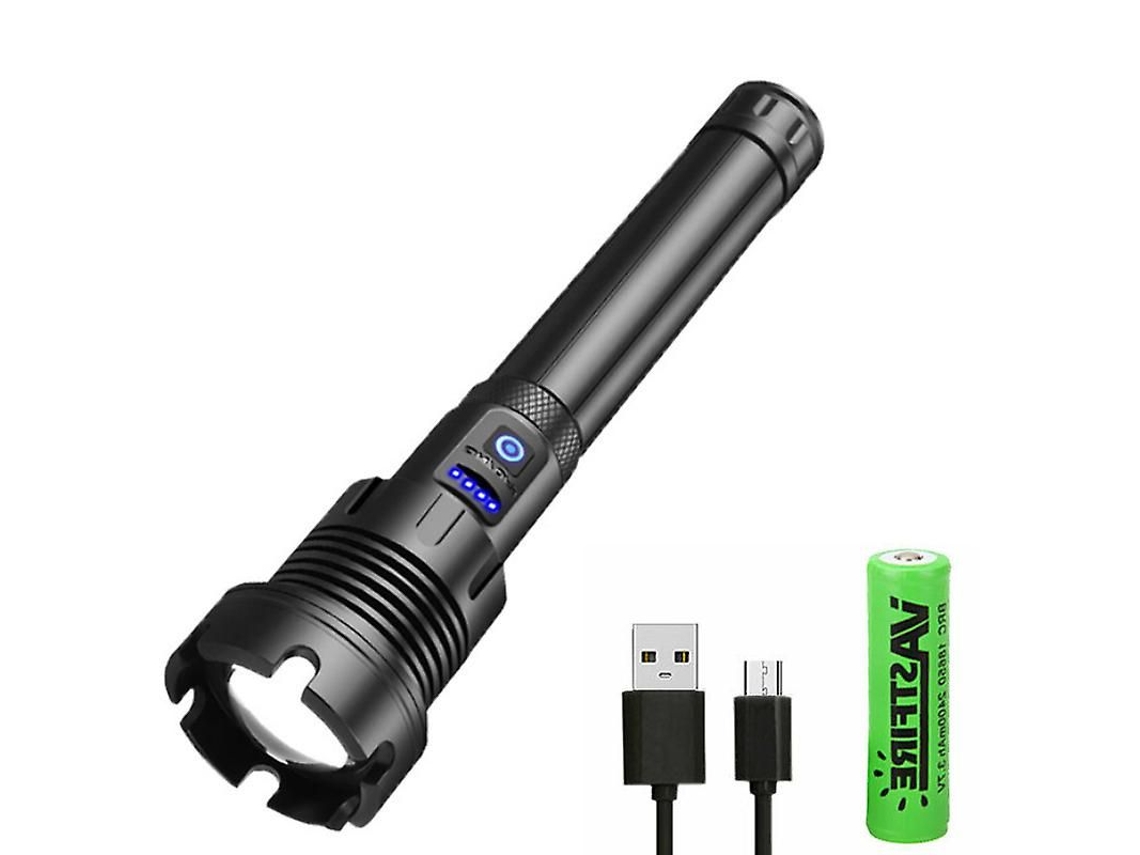 Lanterna Led Super Brilhante Xhp90, Recarregável Por Usb, Lâmpada Tática Co Aquaforge