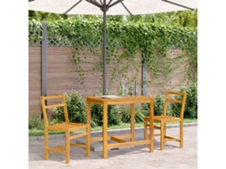 Vidaxl Conjunto De Varanda 3 Pcs Madeira De Acácia Maciça