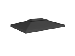 Capa Gazebo Com 2 Camadas 310 G/m² 4x3 M Preto Dkd Home Decor