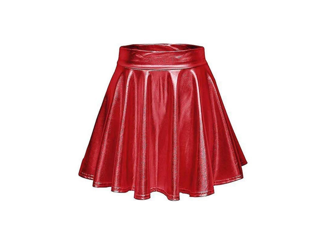 2026 falda Plisada Metálica para Mulher, Comprimento Curto, Estilo Versátil e Elegante