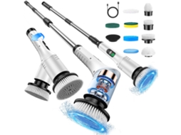 Escova de Limpeza 9 em 1 com 9 Cabeças CZHHMART (branco)