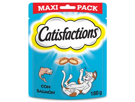 Snacks Recompensa para Gatos Sabor Salmão Maxipack 180 G CATISFACTIONS
