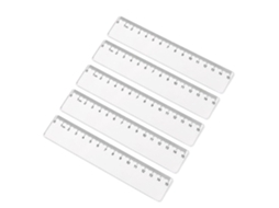 Régua De 15cm E 20cm, Ferramenta De Medição Reta E Transparente, Conjunto Para Ensino Fundamental, Material Escolar E De