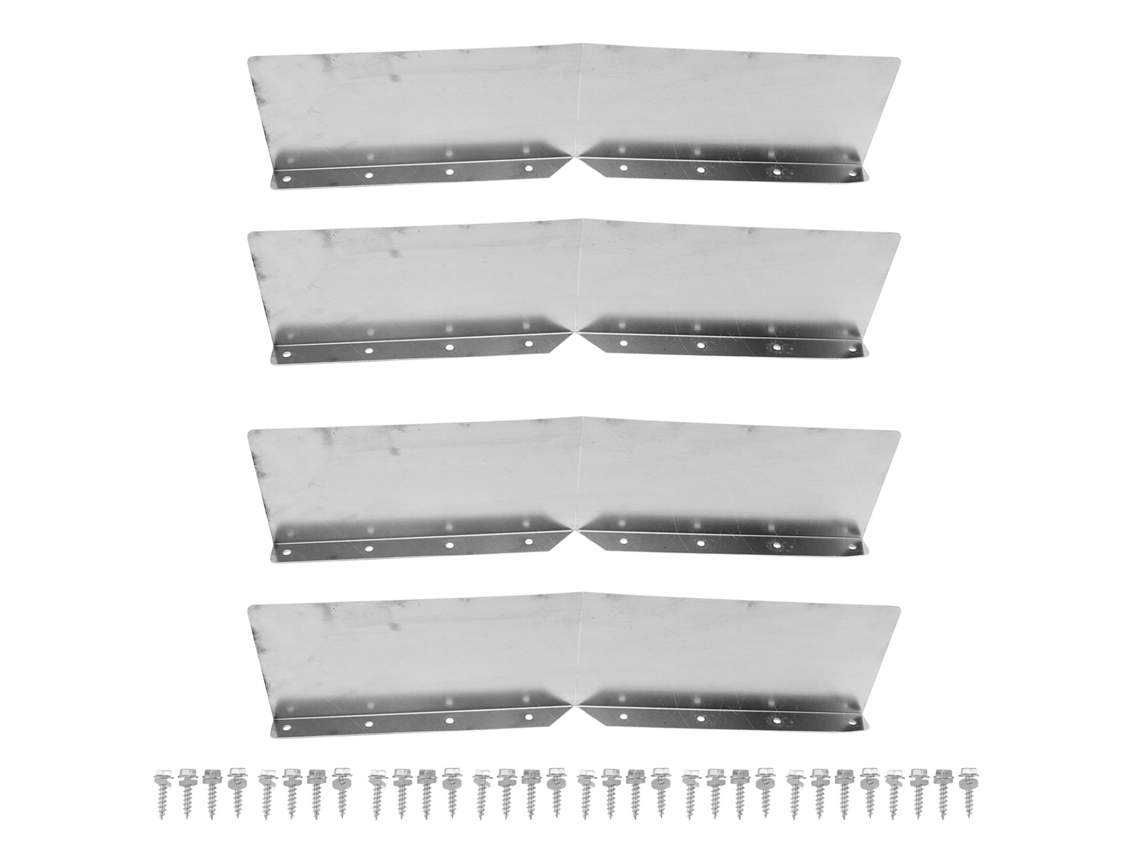 4 Peças Gutter Valley Splash Guards Alumínio Rain Gutter Valley Roofing Gutter Guards Ou House Shingle Roofs Corner