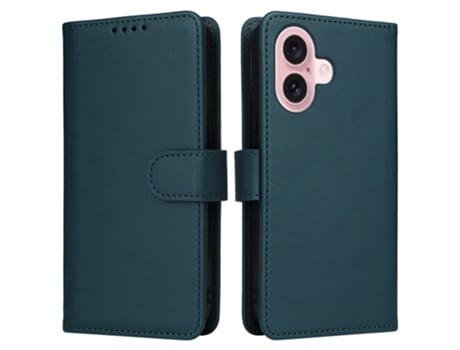Betopnice Capa Em Couro Pu Magnético Para Apple Iphone 16 Azul