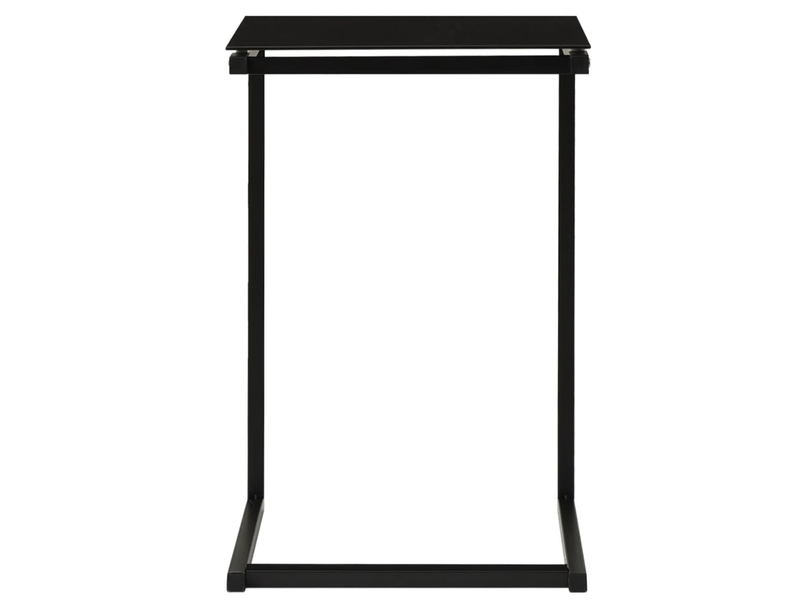 Mesa de Apoio 40x40x60 Cm Vidro Temperado Preto MAISON EXCLUSIVE