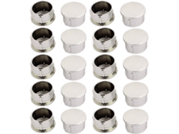 Conectores de Cabo Redondos Plástico para Móveis, Tampas Furo Montagem Embutida, 25mm Diâmetro, 20 CHABERLU