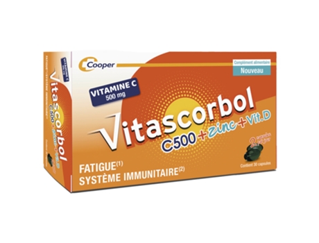 Vitascorbol C500 + Zinco + Vitamina D 30 Cápsulas VITASCORBOL