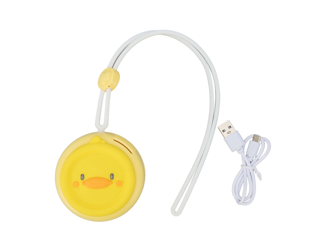 Abanico Colgante De Cuello Recargable Mini Con Cuerda Ajustable 3 Niveles Sin Aspas Para Exterior