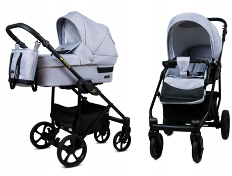 Carrinho De Bebé Multifuncional Babylux Trailux 2 Em 1 -silver - Ajustável E Dobrável Construção Leve Em Alumínio - Acessórios
