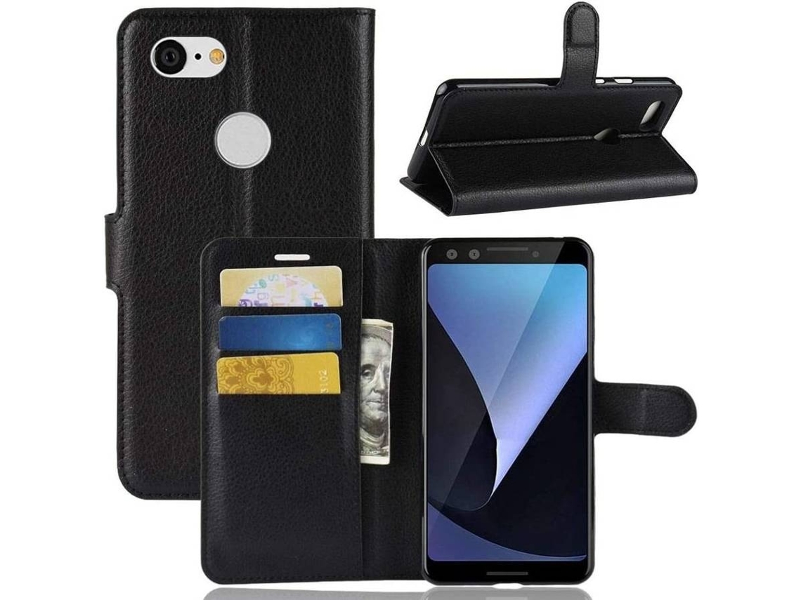 Capa Telemóvel Em Material Resistente Com Proteção Anti-choque Para Google Pixel 3, Preto Elysve
