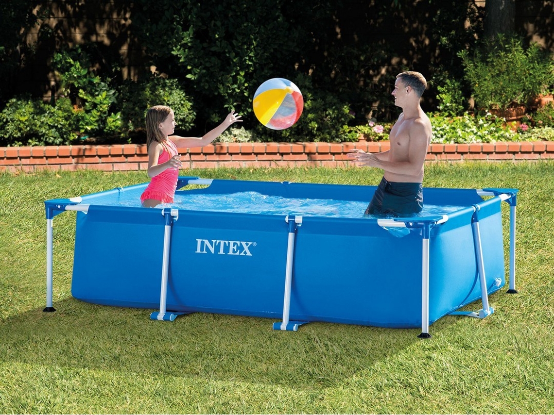 Piscina De Jardim Com Estrutura 260 X 160 X 65 Cm 2 Em 1 Intex 28271