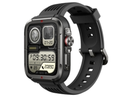 Relógio Inteligente Digital com Coroa, Movimento, Saúde, Frequência Cardíaca, Oxigênio no Sangue, Smartwatch, Assistente de Voz, Preto