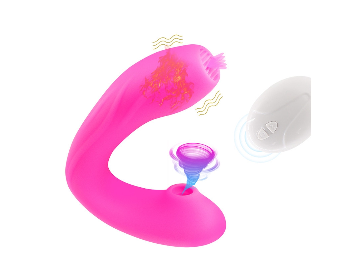 Vibrador De Lamber E Chupar Lngua Com Controle Remoto Sem Fio Vestvel Para Mulheres (rosa)