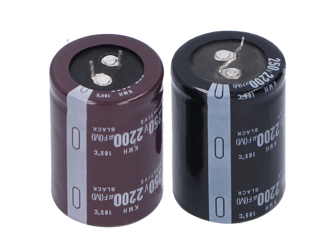 2pcs Capacitor Eletrolítico de Alumínio YURU 250v 2200μf 105℃