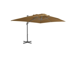 Vidaxl Guarda-sol De Jardim Cantilever Com Mastro De Alumínio 400x300 Cm Cinza-claro