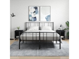 Vidaxl Mesas De Cabeceira 2pcs 40x35x50 Cm Derivados De Madeira Preto