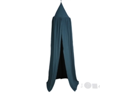 Toldo Redondo para Cama Infantil Mosquito Net Curtain Verde Escuro Macio Algodão Fácil Instalação