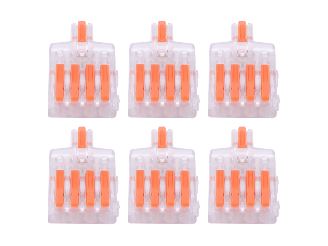 Laxiscreed Conector Rápido De Fio Com 1 Entrada E 4 Saídas Para Instalação Elétrica Segura