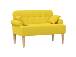 Conjunto 1 Móveis Modernos Vidaxl Amarelo Tecido (120 X 65 X 79 Cm)