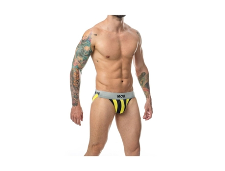 Tanga MOB EROTICWEAR Amarelo Preto S