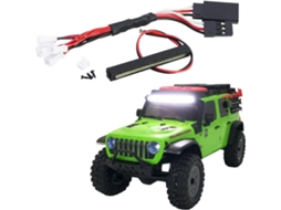 Luzes Para choque Brancas Jeep Faróis Teto Para choque Angel Eye Suporte Pneu Reserva Led para Jeep Ford Bronco Axial Scx30 1/30 MDUG