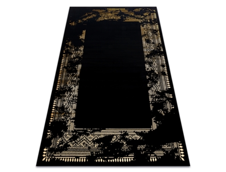Tapete Gloss Moderno 408C 86 À Quadro Moda, Glamour, Art Deco Preto / Ouro (120 x 170 cm)
