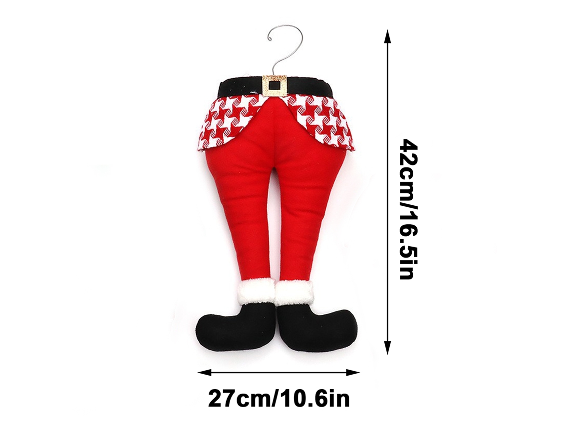 Decoração Natalina Elfo Pé 3d Cartoon Grande Forma