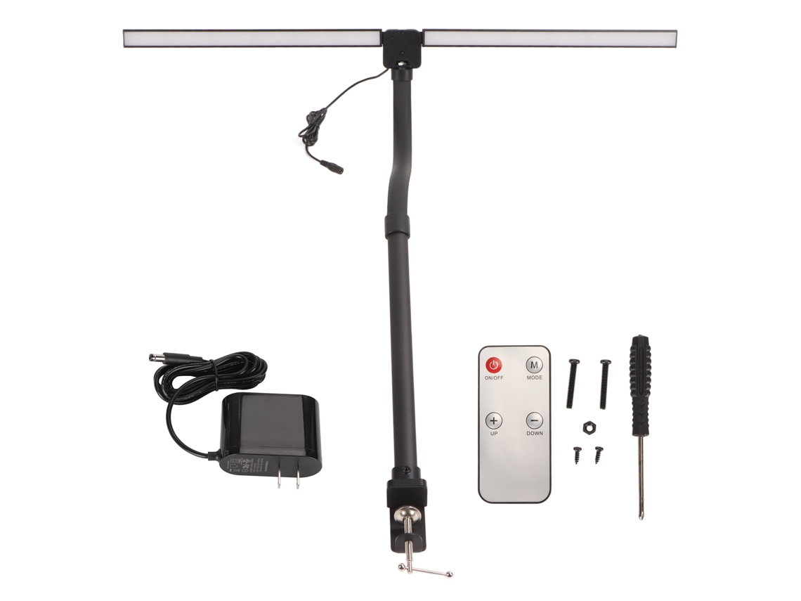 Rebe-lâmpada De Mesa De Pinça Com Cabeça Dobrada Led Para Estudo, Escritório, Quarto, 100‑240v, Plug Us, Luz Cuidadosa Para Os Olhos