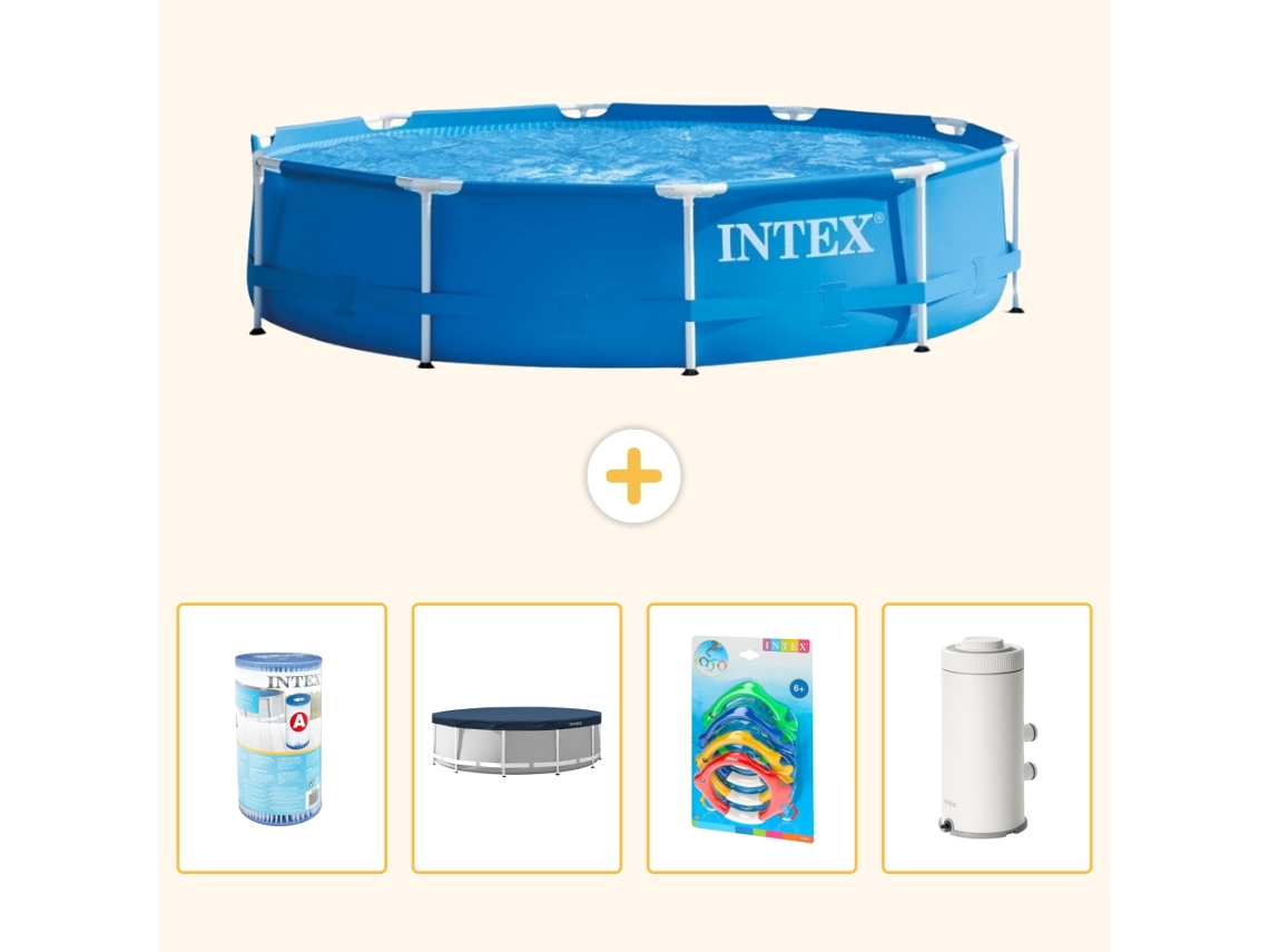 Intex Piscina Com Estrutura Redonda - 366x76 Cm - 5-peças S126