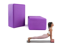 Conjunto 2 Blocos De Ioga Eva Com Alça Para Flexibilidade Postural