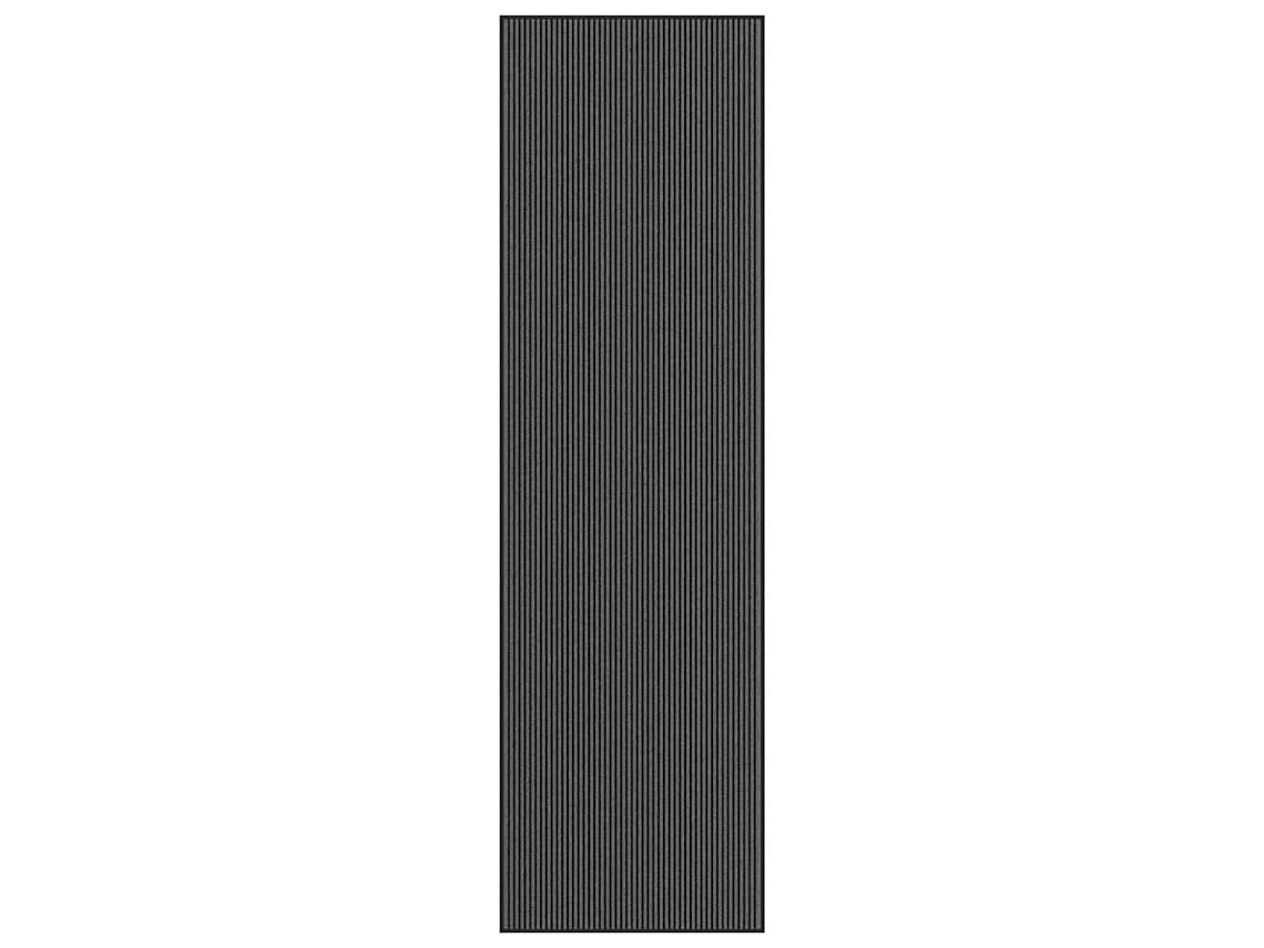Vidaxl Capacho Às Riscas Preto E Cinzento 115x400 Cm