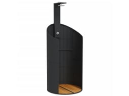 Chuveiro Exterior VIDAXL Vime Pe/Madeira Acácia Preto 100 X 100 X 241.5 Cm
