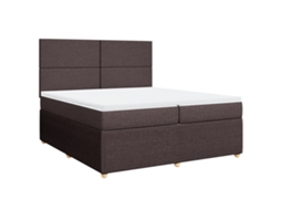 Box Spring Bed, Box Spring Beds Vidaxl Marrom Tecido (200 X 200 Cm)