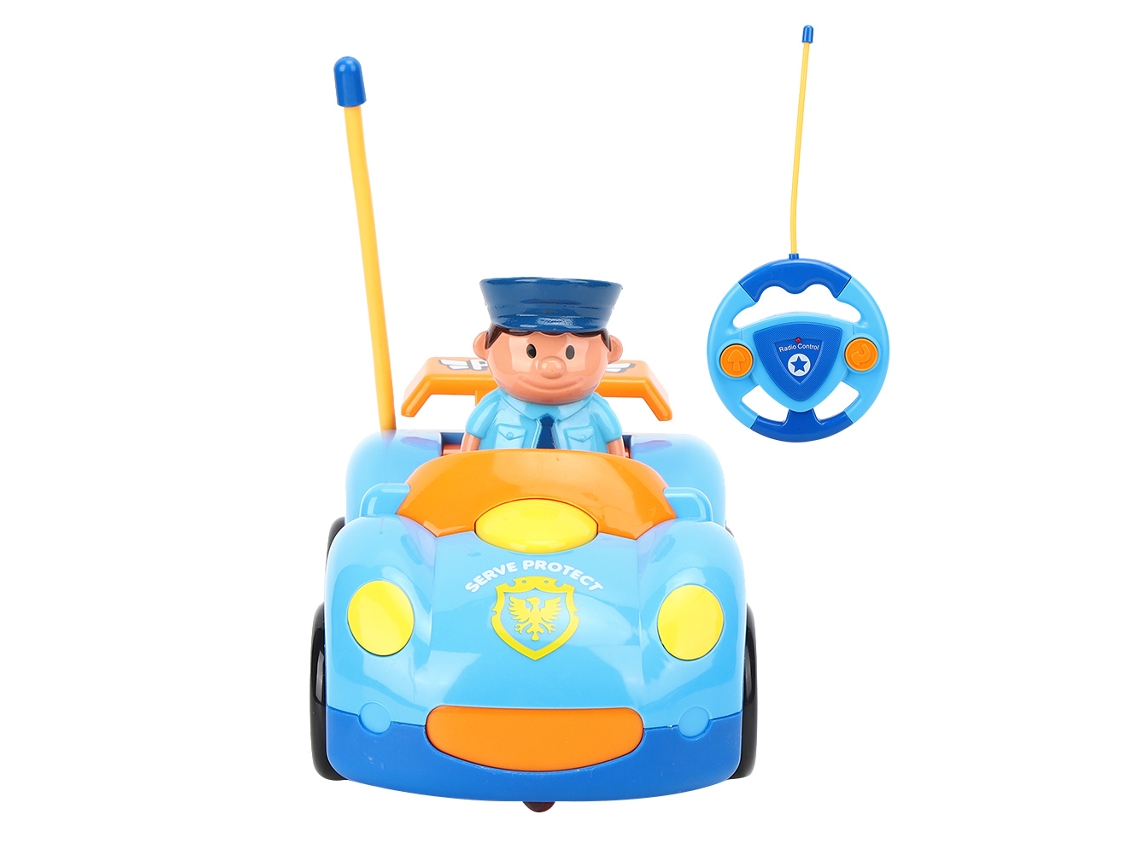 Mali brinquedo Carro Controle Remoto Elétrico com Luz e Som Azul Claro para Crianças