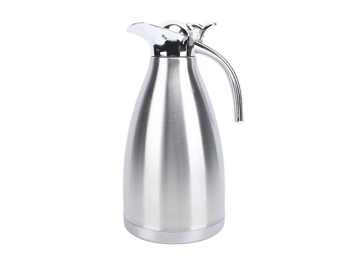 Nova Line chaleira Isolada a Vácuo de Aço Inoxidável Parede Dupla para Café Chá 1.5l Prata