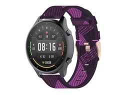 Bracelete de Relógio de Nylon com Listra de 22 Mm para Xiaomi Mi Watch Color Garmin Vivoactive 4 Roxo VENISYMLIS