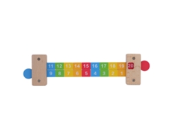 Primerox régua de Decomposição Numérica Madeira Colorida Educação Infantil Prática 1 20