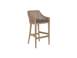 Banqueta Home Esprit Castanho Cinzento Rotim 51 X 52 X 100 Cm